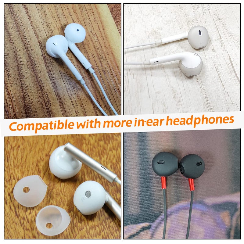 EKIND 4 Pcs Ear Cover Anti-Slip Silicone Soft Replacement Sport Earbud Tips Compatible for iPhone 7 / 6S / 6 Plus / 5S / 5C / 5 Headphones Earphones Protective Accessories (Black) - Image 5